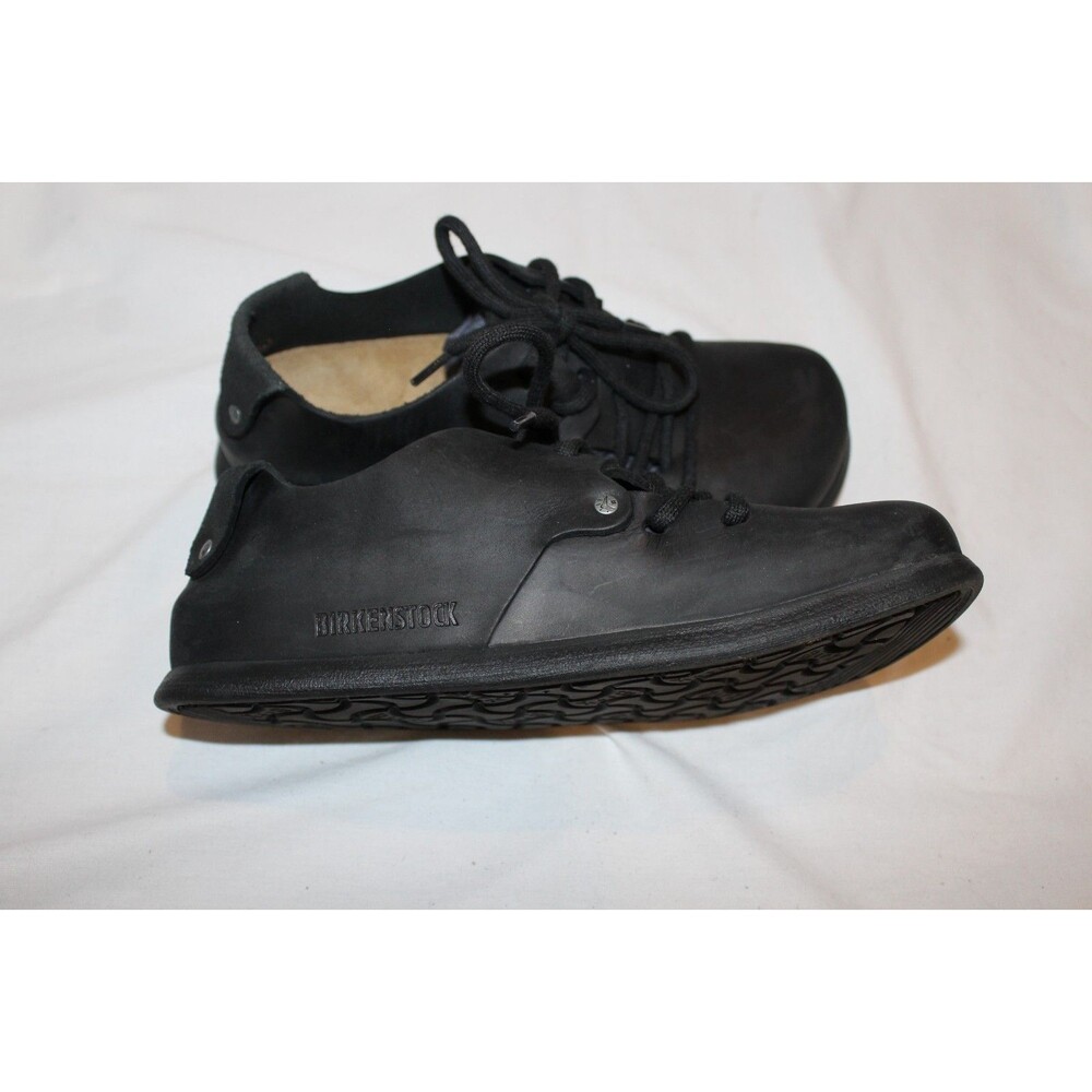 Birkenstock Women's Montana Lace Up Black Oiled Leather Shoes EU 35 NEW - Picture 5 of 6